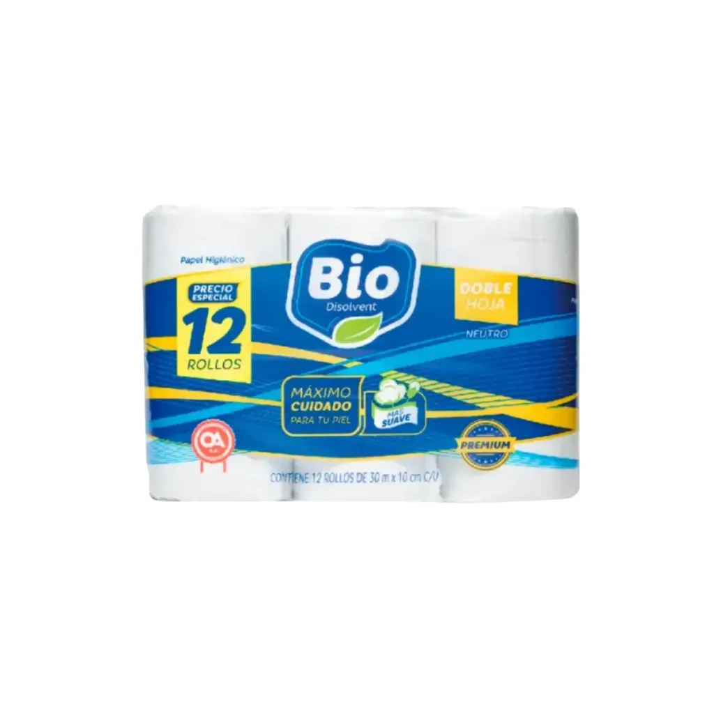 Toilet paper Bio 2-ply (12 rolls)