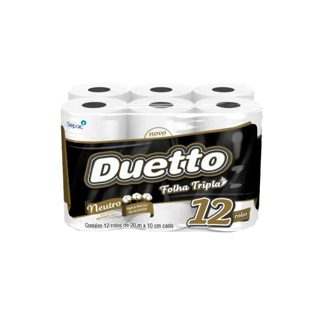 Toilettenpapier Duetto 3-lagig (12 Rollen)